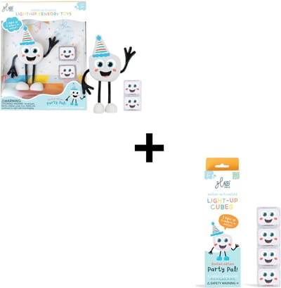 Glo Pals Party Pal VOORDEEL SET - Light up cubes - Character + light up cubes - wit