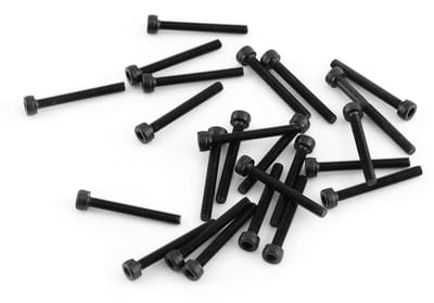 Set van Zwarte Zeskantige Schroeven en Bouten, 12.9 Kwaliteit Carbon Staal, Ideaal voor Reparatie en Bevestiging, 4-50mm, Hoge Sterkte (M3*25mm, 24 stuks)