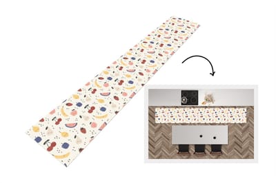 Keukenloper - Loper keuken - Design - Fruit - Kawaii - Patronen - 300x50 cm - Keukenloper vinyl