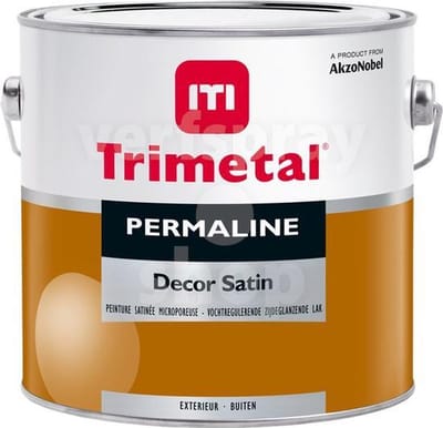 Permaline Decor Satin - 1 pot systeem ( grondlaag, tussenlaag, eindlaag) solventbasis - RAL 9001 Cremewit - 1 L