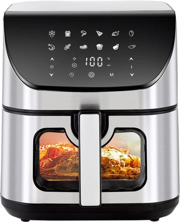 Digitale Airfryer XXL Hetelucht friteuse Sinaopus 8001-8.5L Grote Capaciteit voor 5 Personen-Snelle Opwarming-12 Voorgeprogrammeerde Functies-eenvoudig te reinigen-LED display