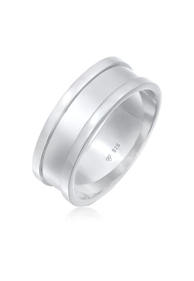 KUZZOI - Ring - Heren Band Breed Geoxideerd Casual in 925 Sterling Zilver - Heren
