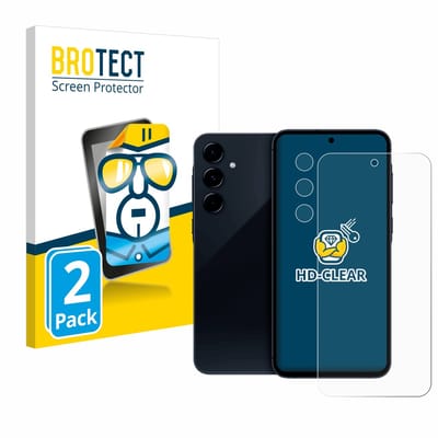 BROTECT - Screenprotector voor Samsung Galaxy A35 5G (Voor+Camera) - Folie Beschermfolie transparant 2 Stuks
