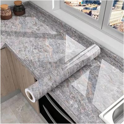 Keukenfolie - Aanrecht Bescherming - Vlekken Voorkomen - Waterdicht Oliebestendig - 40cm x 1m - Marmer