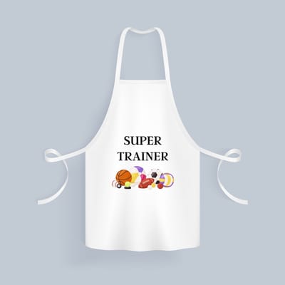 Akyol - super trainer Keukenschort - Sport - coach - balsport - trainer - geschenk - verjaardag - love gift - 82 bij 71 cm