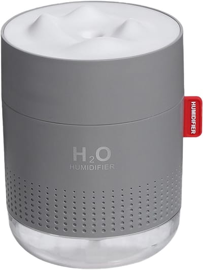 Draagbare luchtbevochtiger (500 ml), mini-luchtbevochtiger met koele nevel en nachtlampje, automatische uitschakeling, fluisterstil, 2 vernevelingsstanden, geschikt voor thuis, babykamer, slaapkamer, kantoor en op reis