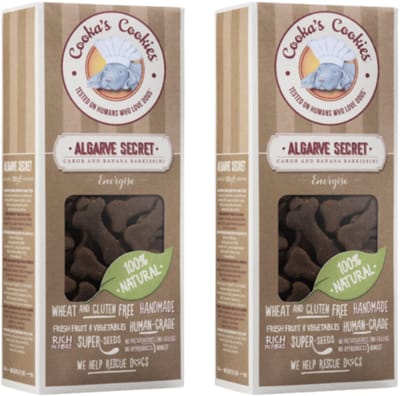 Cooka Cookie's - 100% Natuurlijke Vegan Hondenkoekjes - Superfoods met Kokos En Banaan-2-PACK- Voordeel set