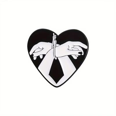 Metalen Pin – Hart met Verstrengelde Handen | Stijlvol & Speels Accessoire