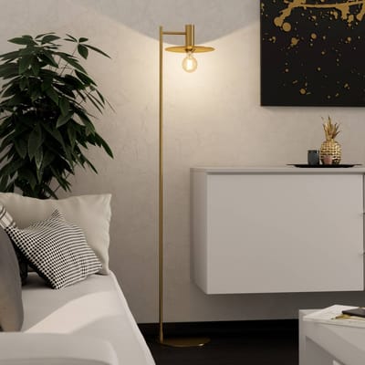 EGLO Escandell Vloerlamp - E27 - 156 cm - Goud - Staal