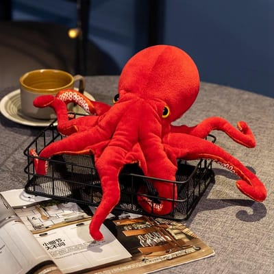 40Cm75Cm Levensgetrouwe Octopus Pluche Speelgoed Gevuld Simulatie Zee Dier Pluche Speelgoed Rode Octopus Poppen Gevuld Speelgoed Voor Cadeau 40cm rood