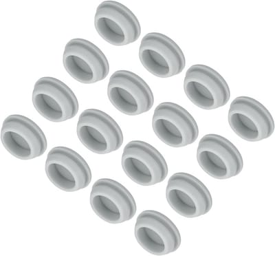 Gatstoppen Siliconen - Afsluitdoppen Rond - Kabeldoorvoer Afdichten - Hoge Elasticiteit - 20 mm Diameter - Grijs