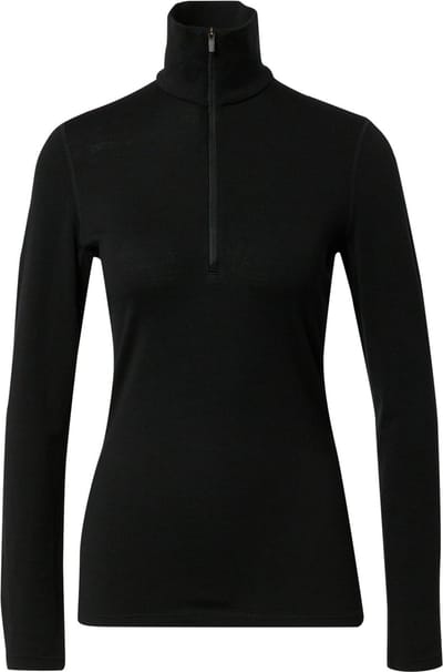 Icebreaker Womens 260 Tech Ls Half Zip - Black - S