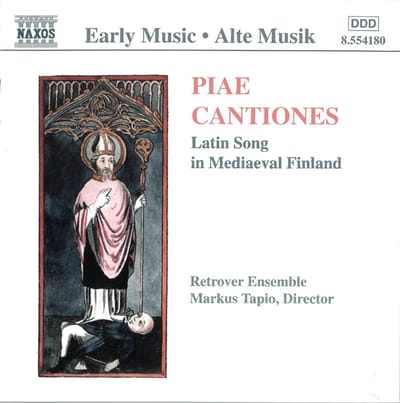 Retrover Ensemble, Markus Tapio - Piae Cantiones, Latin Song In Medieval Finland (CD)