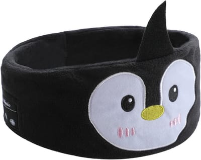Slaapmasker met Bluetooth-koptelefoon, verduisterend oogmasker met platte luidsprekers, draadloze hoofdtelefoon voor muziek en telefoongesprekken, zacht fleece, 6 uur speeltijd, automatische standby