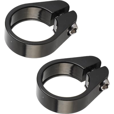 2 stuks 35MM Aluminiumlegering Mountainbike Zadelbuisklem Racefiets Zadelpenklem zwart