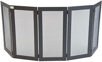Verstelbaar Scherm voor Open Haard van IJzer - 5 Delig Vonkenscherm 125x50 cm