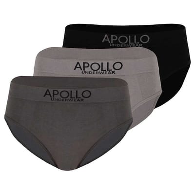 Apollo - Heren slips - Grijs - Maat L - Heren boxer - Ondergoed heren - Slip heren Ondergoed - Naadloos ondergoedgrijs
