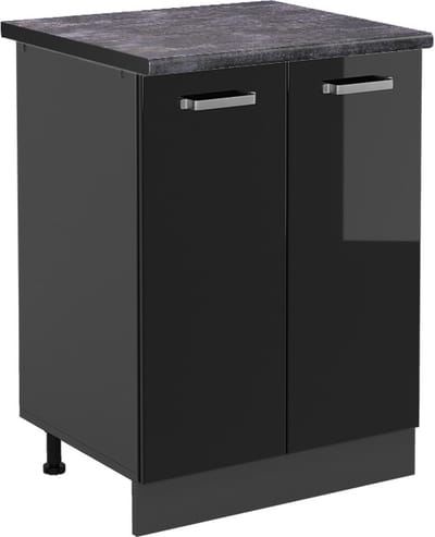 Vicco R-Line Keukenonderkast – 60 cm, WB Antraciet Zwart hoogglans