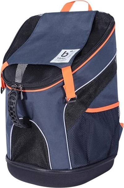 Ibiyaya - Ultralight Pro Backpack Carrier in Navy Blue - Hondendraagtas - Rugtas voor kleine honden - Verstevigde bodem