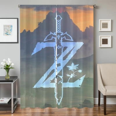 Interieur Thuis Keukengordijnen voor Woonkamer 2 Stuks Verduisterende Gordijnen Deurgordijn Z-zelda-a Scheidingswand Slaapkamerdecoratie W50xH70cmx2pcs-CL gray