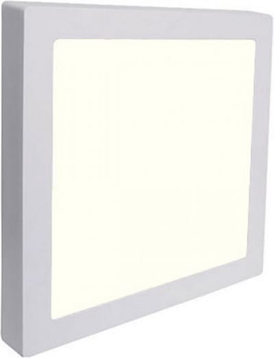 LED Downlight Pro - Aigi - Opbouw Vierkant 12W - Natuurlijk Wit 4000K - Mat Wit - 172mm