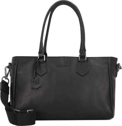 Greenburry Pure Black Handtas Leer 33 cm - Dames - black