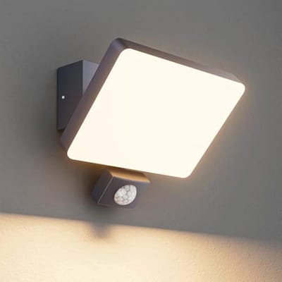 Buitenlamp 24 W met Bewegingssensor - Instelbare Stralingshoek, Warm Licht 3000 K, IP65 Wandlamp