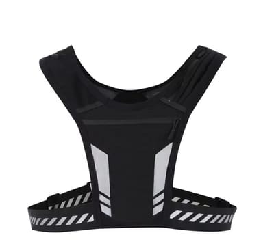 CHPN - Hardloopvest - Hardloopharnas - Zwart hesje voor tijdens het hardlopen Hardlopen - Zwart - Unisex - Reflecterend