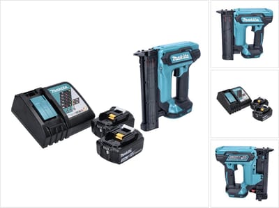 Makita DFN 350 RF accu staande spijkermachine 18 V 15 - 35 mm + 2x accu 3.0 Ah + lader