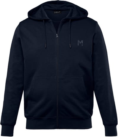 Men Plus - Heren - Trainingsjasje met capuchon basic - Navy blauw - Maat L