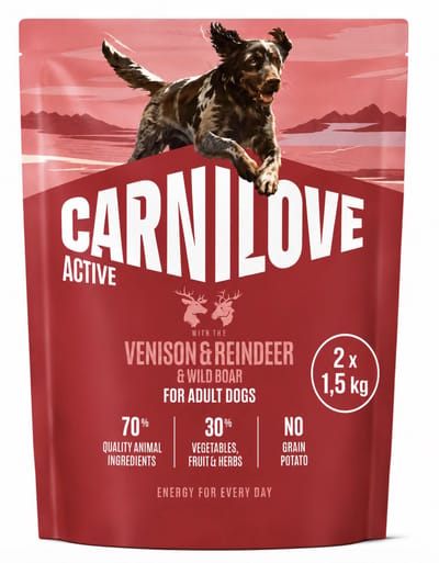 2 x Carnilove – Venison & Reindeer & Wild Boar Adult All Breeds 1,5 kg