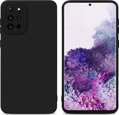 Cadorabo Hoesje geschikt voor Samsung Galaxy S20 PLUS in FLUID ZWART - Beschermhoes gemaakt van flexibel TPU silicone Cover Fluid Case