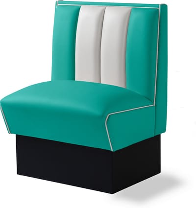 Bel Air Dinerbank HW-70 Single Booth Turquoise