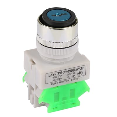 Dailygoody - Sleutelschakelaar - 3 Positie - Momentary Transfer Switch - 22mm - Schakelaar 220V - Voor Industrieel Gebruik - 5A