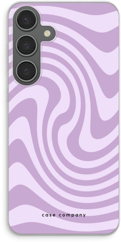 Case Company® - Hoesje geschikt voor Samsung Galaxy S24 Plus hoesje - Swirl Paars - Soft Cover Telefoonhoesje - Bescherming aan alle Kanten en Schermrand