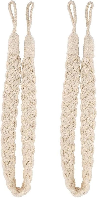 Katoenen Gordijn Tie Backs - Handgemaakt Touw voor Thuisdecoratie - 2 Stuks