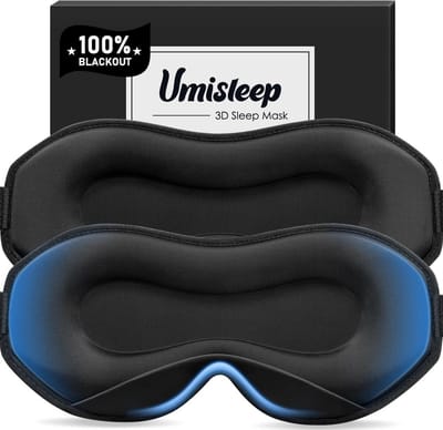 Set van 2 3D Slaapmaskers voor Zijslapers - Volledig Lichtblokkerend & Ademend Oogmasker