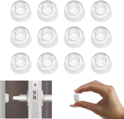 12 Stuks Transparante Rubber Deurstoppen - Zelfklevende Buffers voor Wandbescherming, Elastische Rondjes en Rubber Voetjes voor Meubels