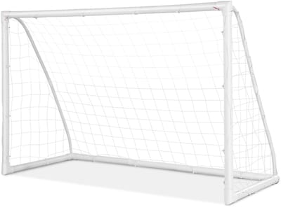 COSTWAY Voetbaldoel, voetbaldoelen voor kindertuin, voetbaldoel met zeer sterk net & 6 grondpinnen voor kinderen & volwassenen 180x120cm