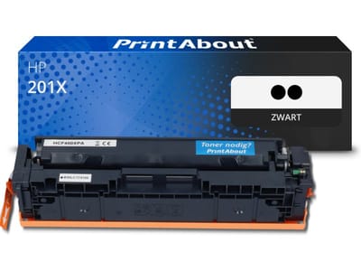 PrintAbout huismerk Toner 201X (CF400XD) Zwart Multipack 2-pack Hoge capaciteit geschikt voor HP