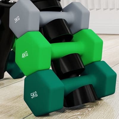 MODFU - Halterset Met Standaard - 6-Delig - Hexagon Vorm - Met Kunststof Coating - Metaal - Meerkleurig