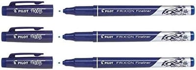 Uitwisbare Fineliner - Viltstift Pen - Nauwkeurig Schrijven - Thermo-gevoelige Inkt - 3 stuks - Blauw