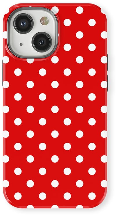 Polka Dots Hoesje geschikt voor iPhone 13 Mini | Geschikt Voor Mag | Stippen Design Backcover geschikt voor iPhone 13 Mini Classic Red