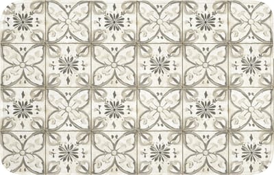 WC mat 80x50 cm - Antislip - Antiek - Tegel - Beige - Toiletmat - Vloermat - Douchemat - Toilet tapijt - Toiletmatten