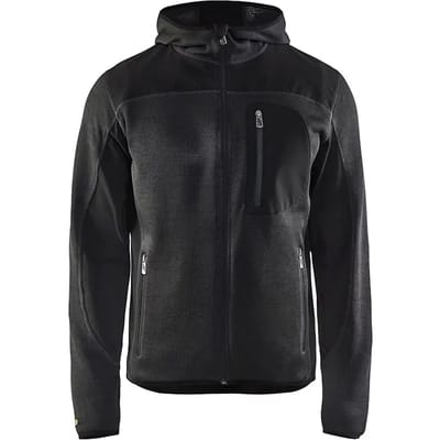 Blaklader Gebreid vest met softshell 4930-2117 - Mannen - Donkergrijs/Zwart - 3XL