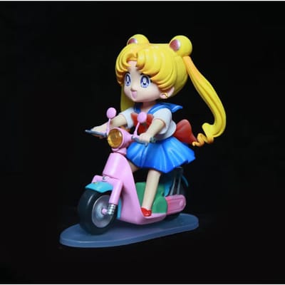 Sailor Moon Rijauto's Figuur Model Speelgoed 12cm no box yellow
