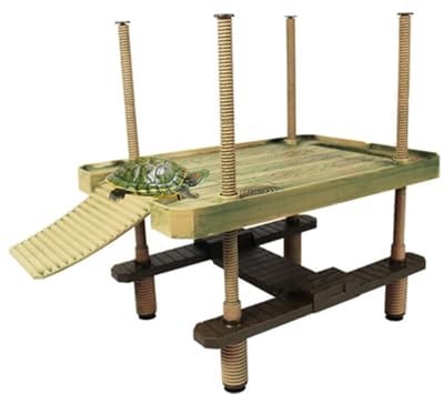 Drijvend Schildpad Zonneplatform met Ladder - Geschikt voor Aquatische en Terrestrische Schildpadden - Accessoire voor Schildpaddentanks