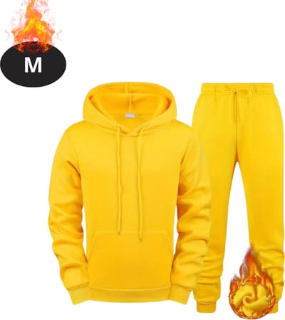 Nivard Joggingpak - Huispak - Volwassenen - Trainingspak - Comfortabel - Joggingsbroek - Tracksuit - Heren - Geel - M