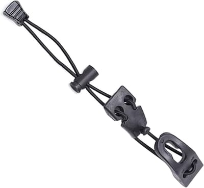 Bevestigingsgesp - Elastisch touw - Outdoor accessoires - Verstelbaar ontwerp - 26 cm - Zwart