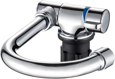 Opvouwbare Keukenkraan - Wastafelkraan Camper - Ruimte Besparen - 360 Graden Rotatie - 24 x 19 x 7 cm - Zilver
